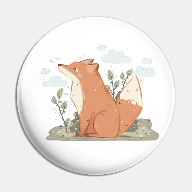 Fox in the wild Pin by Akikodraws