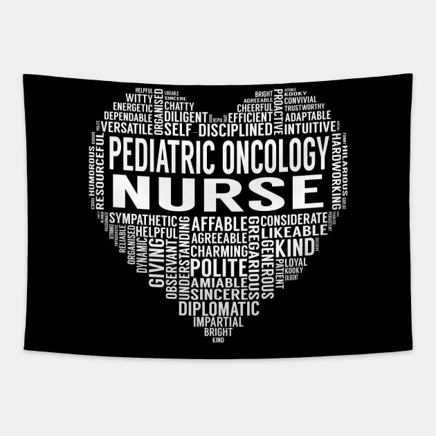 Pediatric Oncology Nurse Heart Tapestry by LotusTee