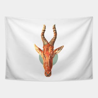 Goat head with horns Tapestry