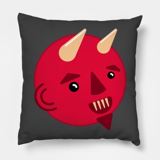 Smiley Demon Pillow by sansunicorn