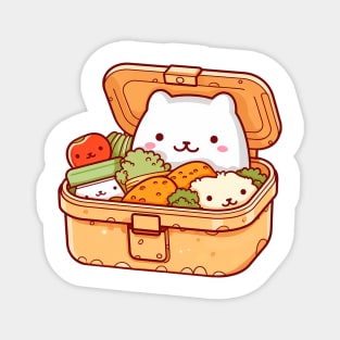 Kawaii bento box with cute creatures Magnet