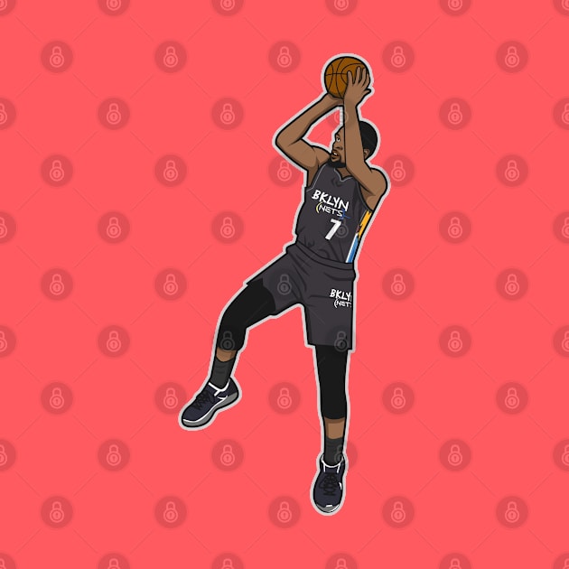 Kevin Durant Fade Away Cartoon Style by ray1007