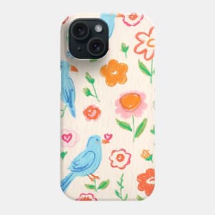 Birds and Flowers Phone Case