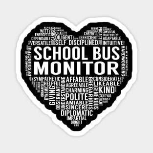 School Bus Monitor Heart Magnet