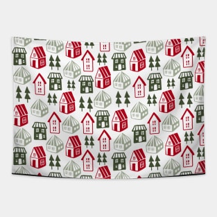 Scandinavian houses Tapestry