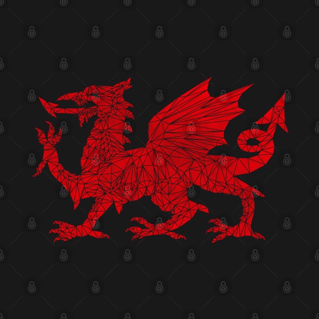 Geometric Welsh Dragon by jonrjones