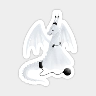 Kawaii Ghost Dragon - Without Background Magnet