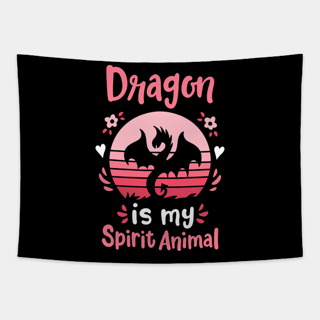 Dragon Spirit Animal Retro Tapestry by CreativeGiftShop