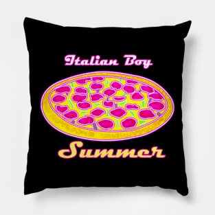 Italian Boy Summer Pizza Design Pillow