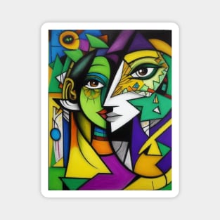 Cubism in the style of Picasso Magnet