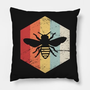 Retro Vintage Bee Keeper Icon Pillow