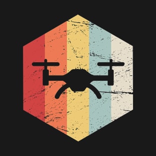 Retro Vintage Drone Quadcopter Icon T-Shirt