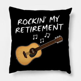 Acoustic Guitarist, Rockin' My Retirement, Retired Musician Pillow