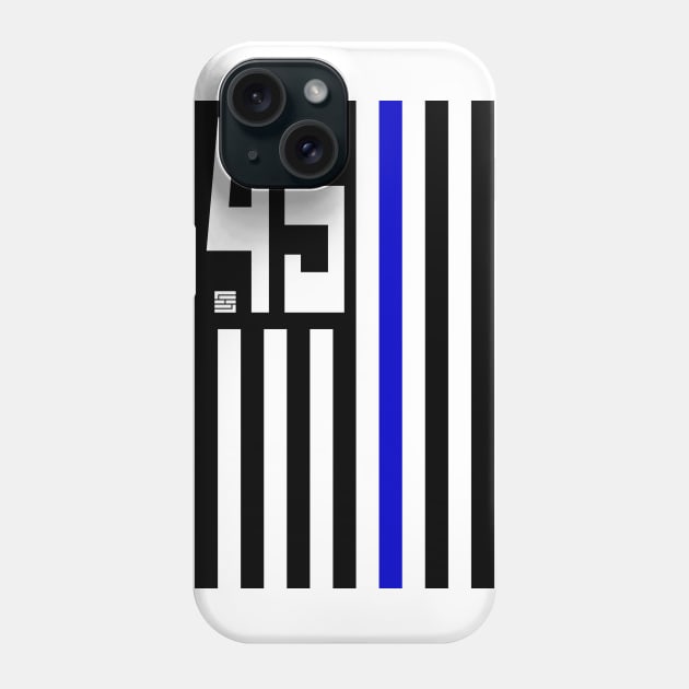 45 Supports The BLUE Flag (Vert) Phone Case by SEspider