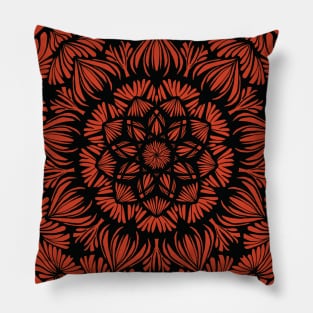 A Flower In Hell Mandala Pillow