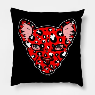 Rockin' Red Leopard Pillow