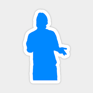 Guy explaining being turned into a blue silhouette. Magnet