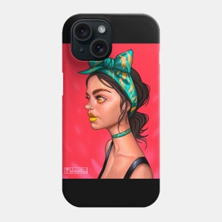 Girl with ribbon Phone Case