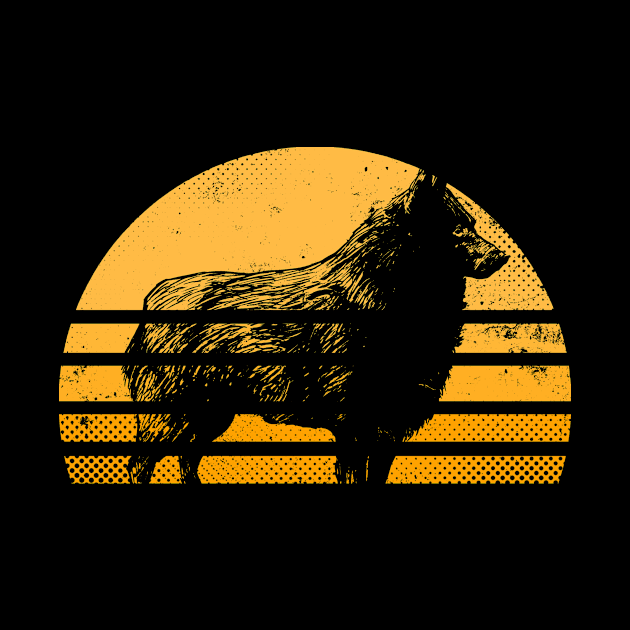 Mama Wolf Shirt | Vintage Retro Sunset Gift by Gawkclothing