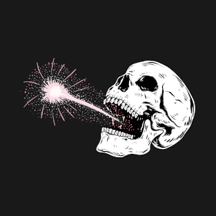 Skull breathing fireworks T-Shirt