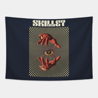 Hand Eyes Skillet Tapestry