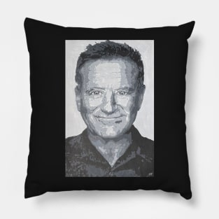 Robin Williams in Black and White Pillow