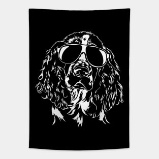 Funny English Springer Spaniel sunglasses cool dog Tapestry