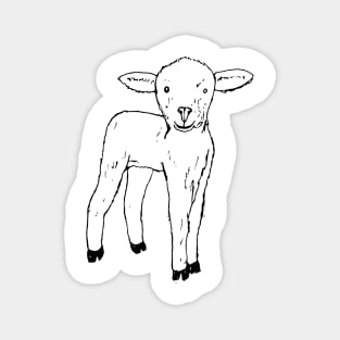 Lamb Sketch Magnet