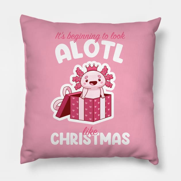 It's Beginning to Look ALOTL like Christmas Pillow by Sarah's Simulacrum