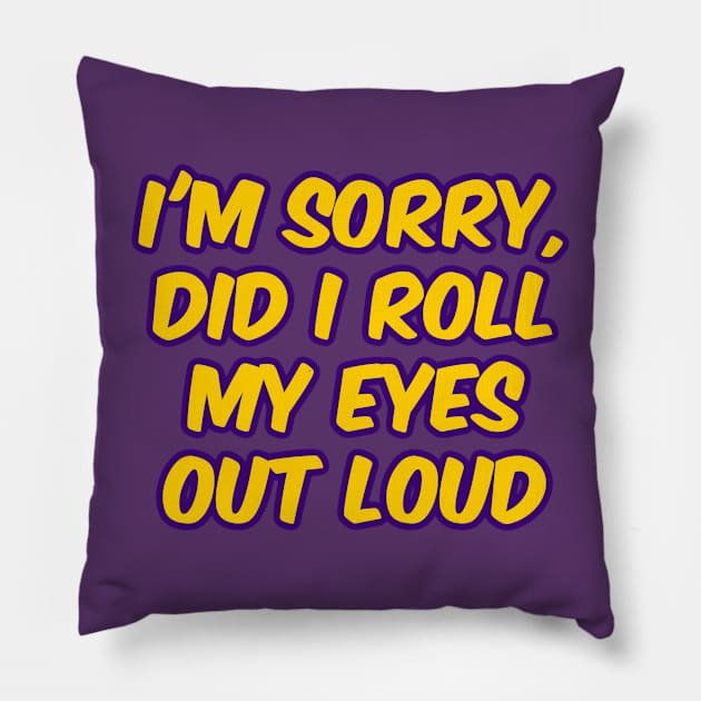 Eye Roll Genderless Pillow by David Hurd Designs