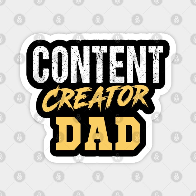 Content Creator Dad Job Vlogger Dad Fathers day influencer Magnet by RetroZin