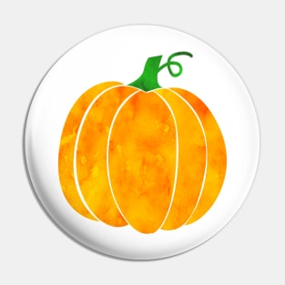 Watercolor Pumpkin Halloween Pin