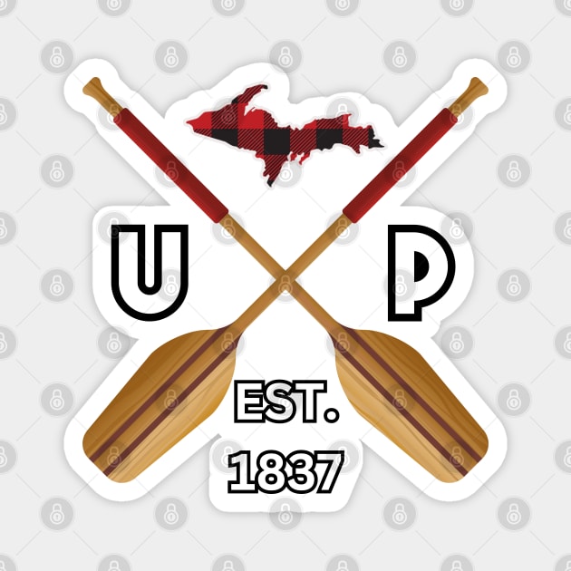 Upper Peninsula Oar Logo Magnet by The Yooper Life