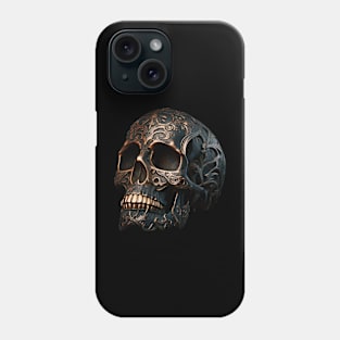 Black scull Phone Case