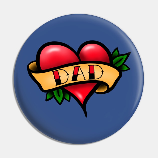 Traditional Tattoo Dad Pin by ReclusiveCrafts