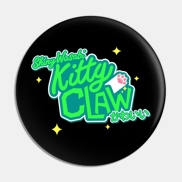 Shiny Wasabi Kitty Claw Pin by MBK