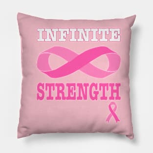 Infinite Strength Pink Ribbon Design Breast Cancer Awareness Pillow