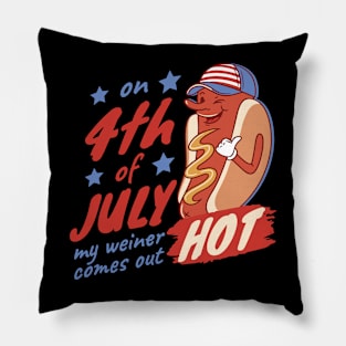 Fourth Of July HotDog Pillow