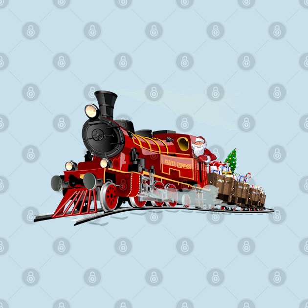 cartoon Santa Express by Mechanik