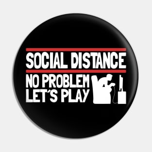 Social Distancing Distance No Problem Gaming Team Gamer Corona Pin