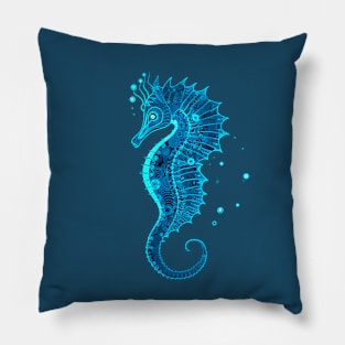 Seahorse, stylized graphics Pillow