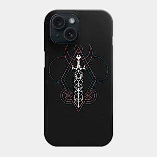 Sacred Geometry Polyhedral Dice Set Sword of Dungeon Armory Phone Case