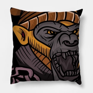 angry monkey Pillow