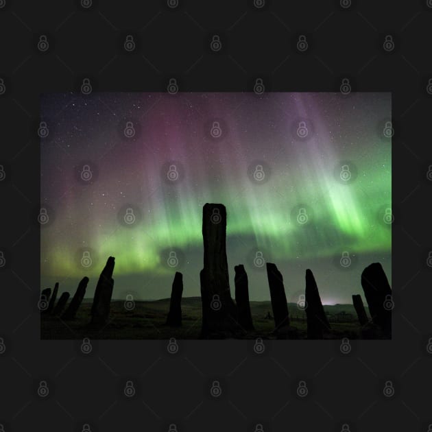 Callanish standing stones and Aurora by fairyfreak