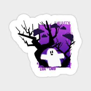 Halloween Ghost | The Dark Woods | Lilla The Lamb Magnet