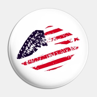 American flag lips Pin