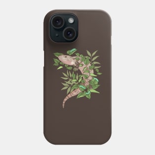 Blue Tongue Skink with Vines and Hornworms Phone Case