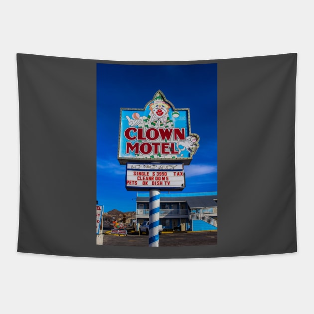 Clown Motel Tapestry by Rob Johnson Photography