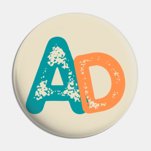 INITIAL AD LETTERS A AND D Initial A Pin TeePublic