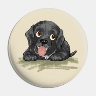 Black Labrador Retriever Pin